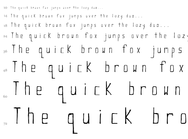 Rat Scratch Tall font waterfall